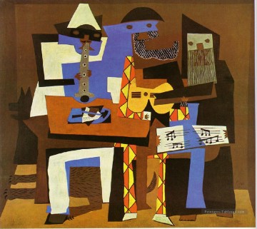 Abstraite et décorative œuvres - Trois musiciens 2 1921 cubiste